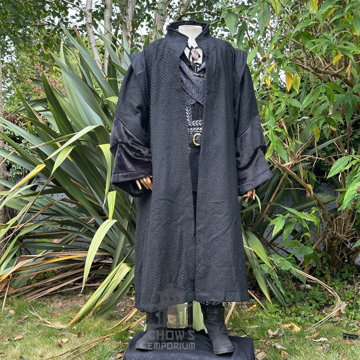 Midnight Watcher LARP Outfit - 3+ pieces (Robe, Ornate Hood and Sash)