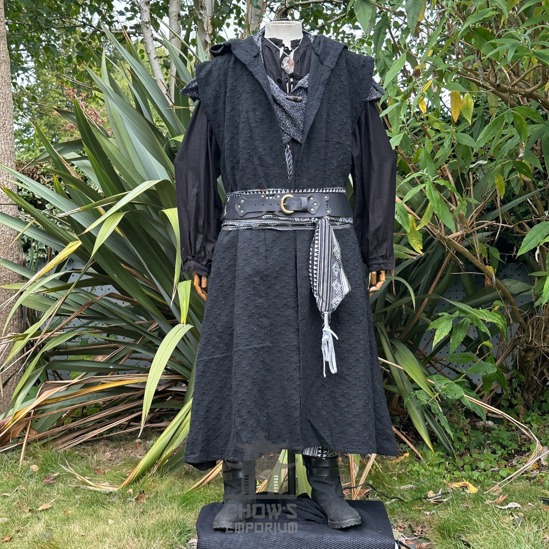 The Spellcaster LARP Set - 3 pieces (Hooded Sleeveless Robe, Sash, Belt)