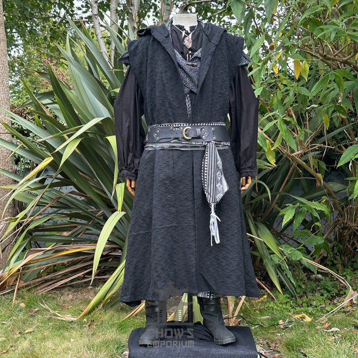 The Spellcaster LARP Set - 3 pieces (Hooded Sleeveless Robe, Sash, Belt)