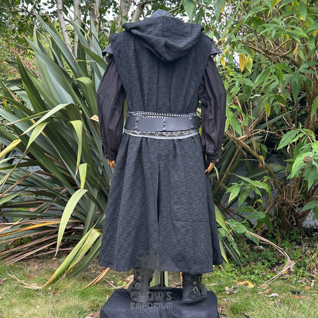 The Spellcaster LARP Set - 3 pieces (Hooded Sleeveless Robe, Sash, Belt)