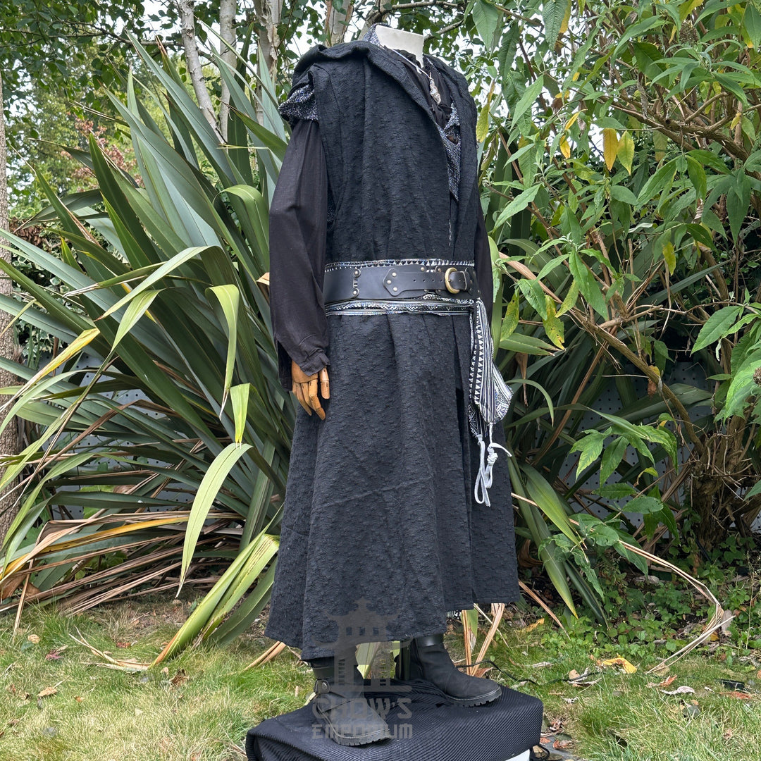 The Spellcaster LARP Set - 3 pieces (Hooded Sleeveless Robe, Sash, Belt)