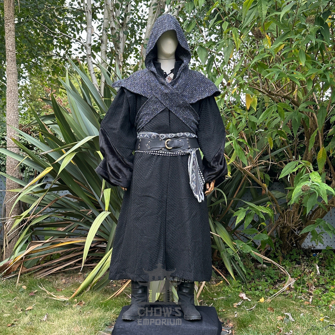 Captain Blacksail LARP Set - 5+ Pieces (Robe, Waistcoat, Sash, Shirt & Necklace)