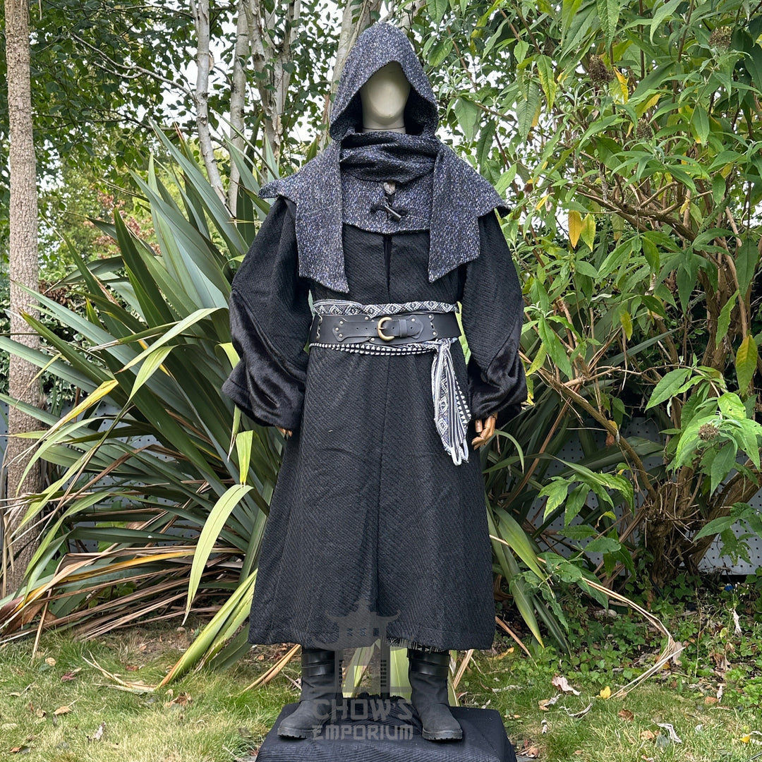 Captain Blacksail LARP Set - 5+ Pieces (Robe, Waistcoat, Sash, Shirt & Necklace)
