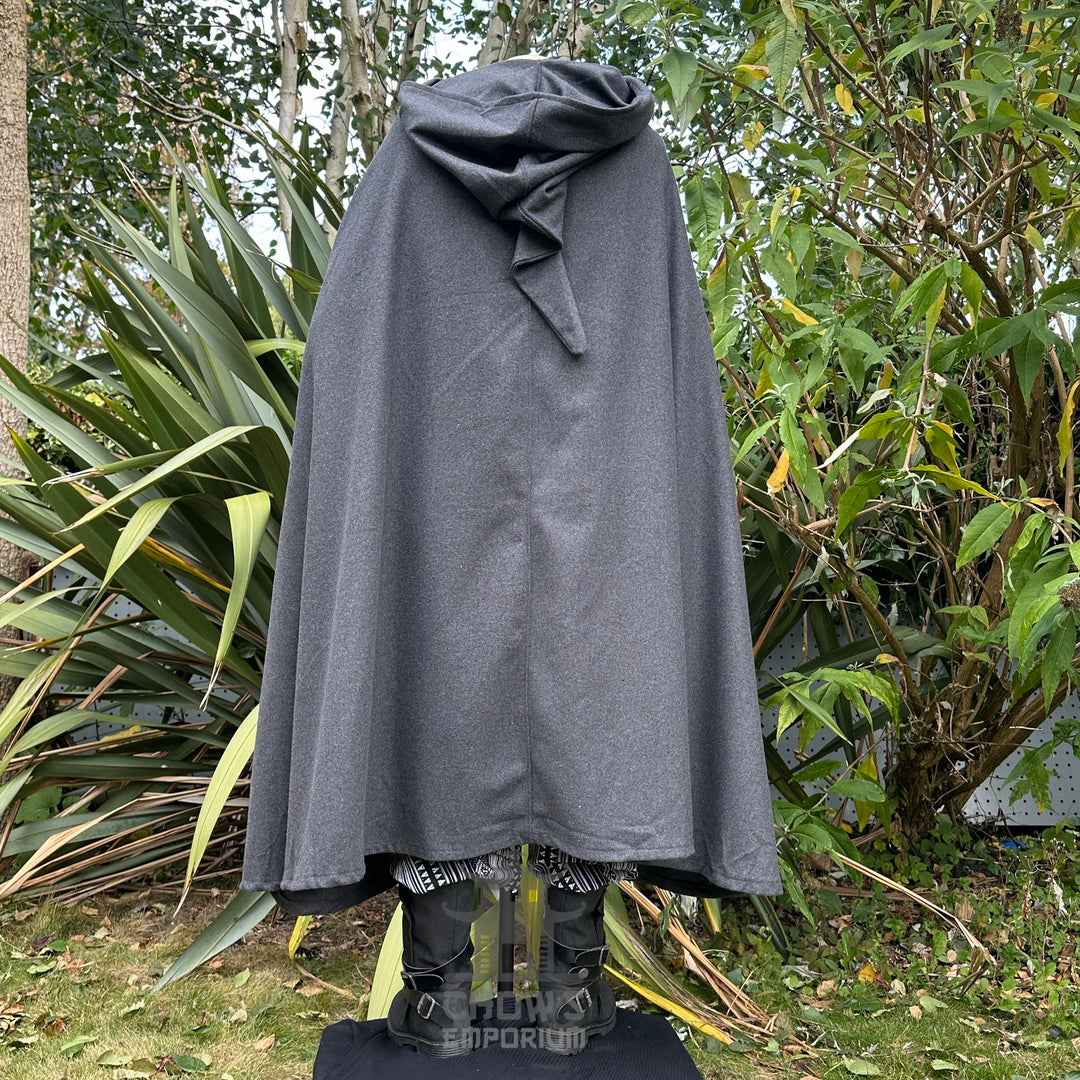 Grey Wool Hooded Cloak and Robe
