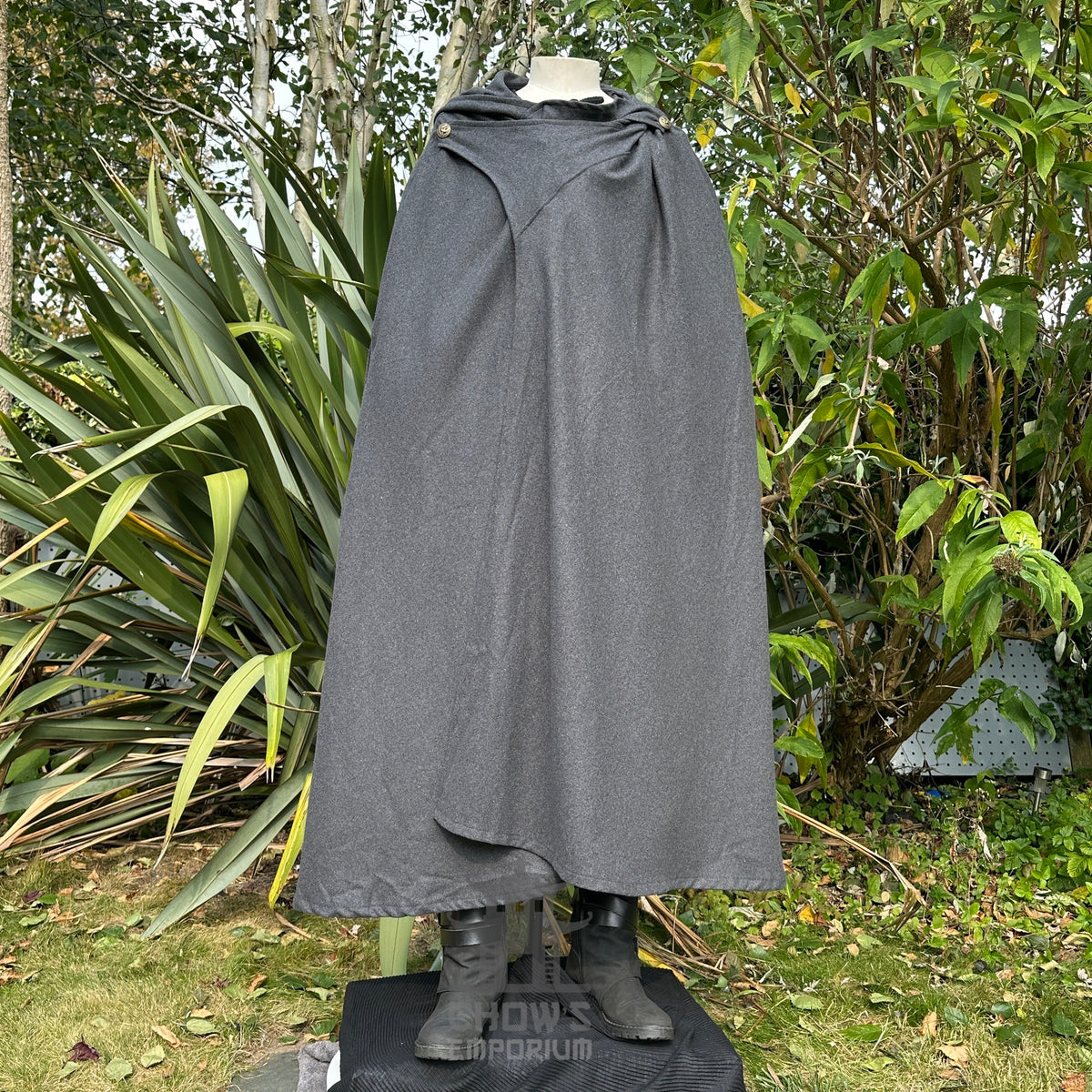 Grey Wool Hooded Cloak and Robe
