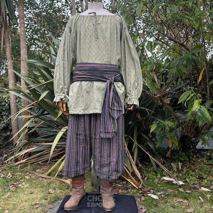 Forest Wanderer Set - 9 pieces (Robe, Waistcoat, Vambraces, Tunic, Shirt, Trousers, Belt, double Sash)