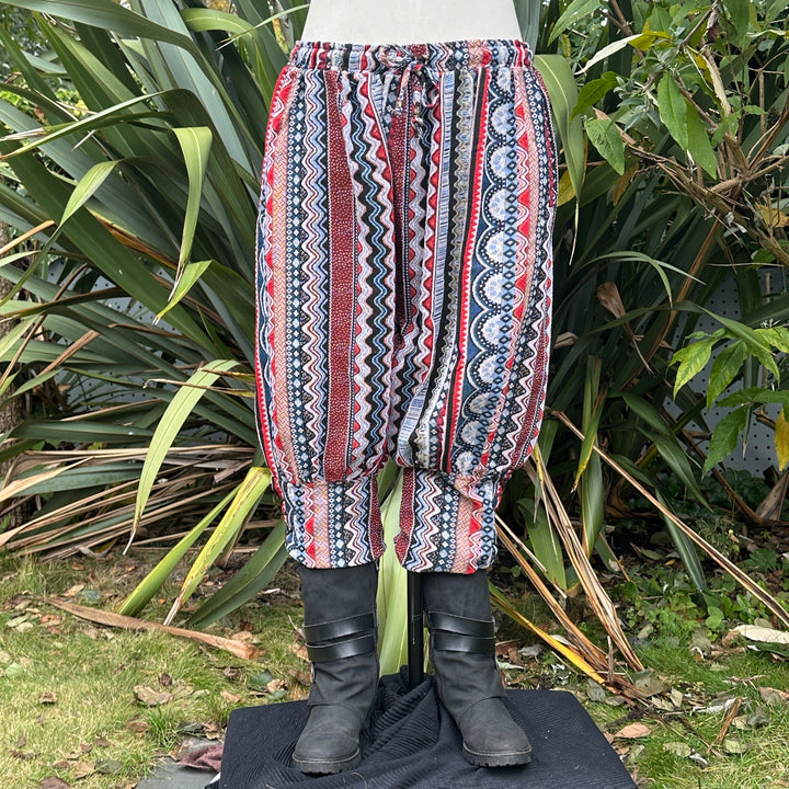 Nordic Zigzag Cotton Viking Pants