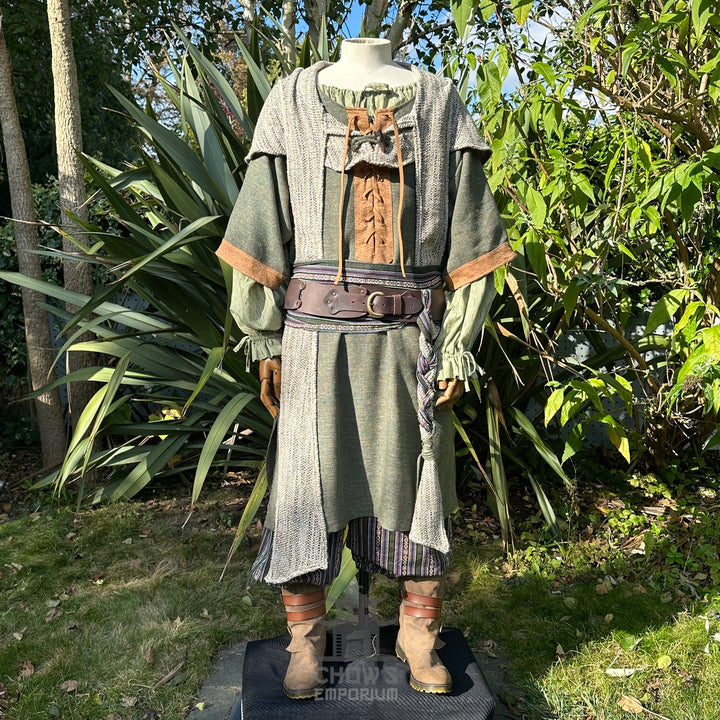 Forest Mage Set - 5 pieces (Tunic, Shirt, Hood, Trousers, Sash)