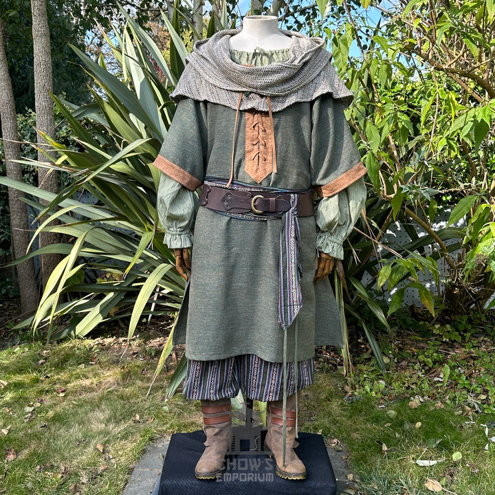 Forest Mage Set - 5 pieces (Tunic, Shirt, Hood, Trousers, Sash)