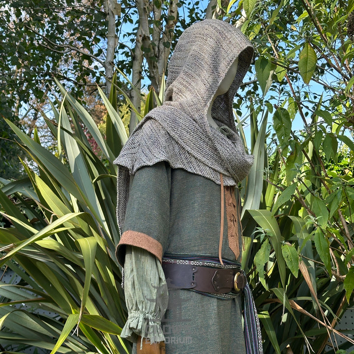 Medieval Scarf Hood, Sage Green Wrap Around Hood