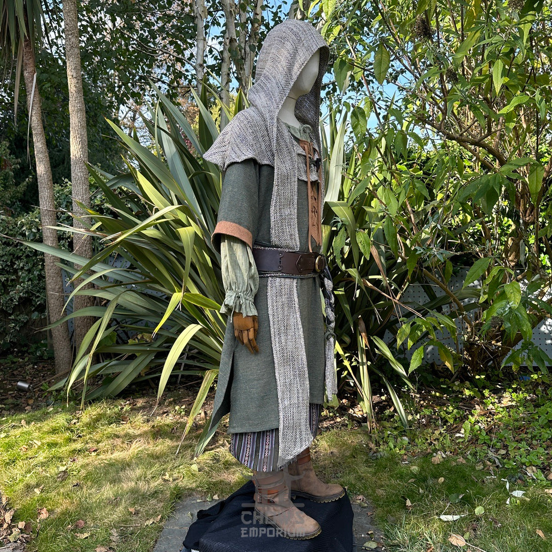 Forest Mage Set - 5 pieces (Tunic, Shirt, Hood, Trousers, Sash)