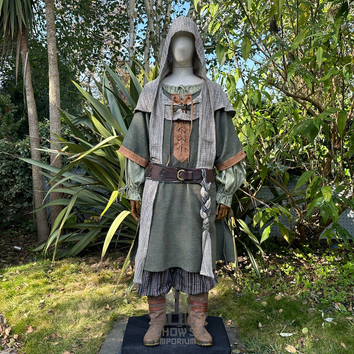 Medieval Scarf Hood, Sage Green Wrap Around Hood