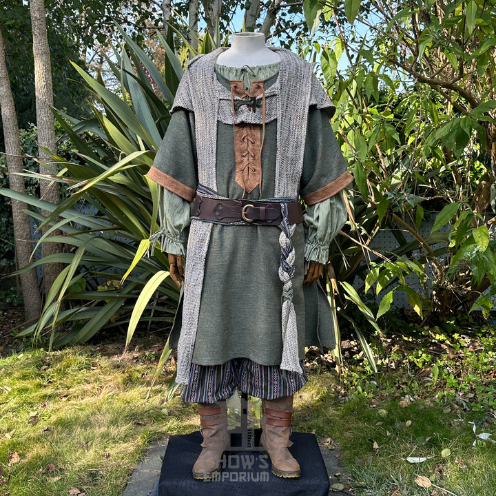 Green & Brown Woven Medieval Tunic