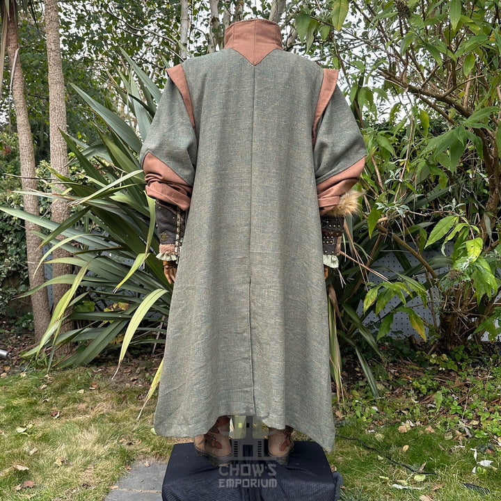 Green Robe with High Collar