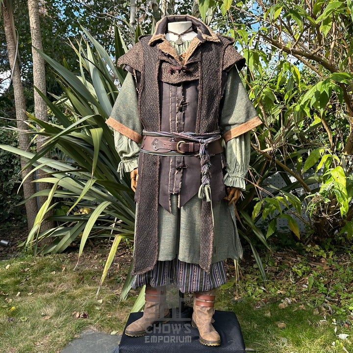 Tenue de GN Rogue Druid - 7 pièces ; Veste, Capuche, Avant-bras, Tunique, Pantalon, Ceinture, Ceinture