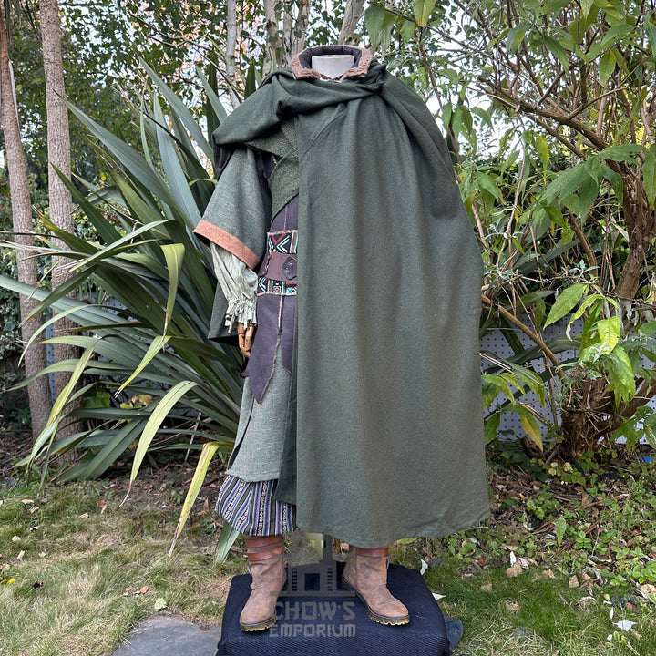 Tenue de GN Rogue Druid - 7 pièces ; Veste, Capuche, Avant-bras, Tunique, Pantalon, Ceinture, Ceinture