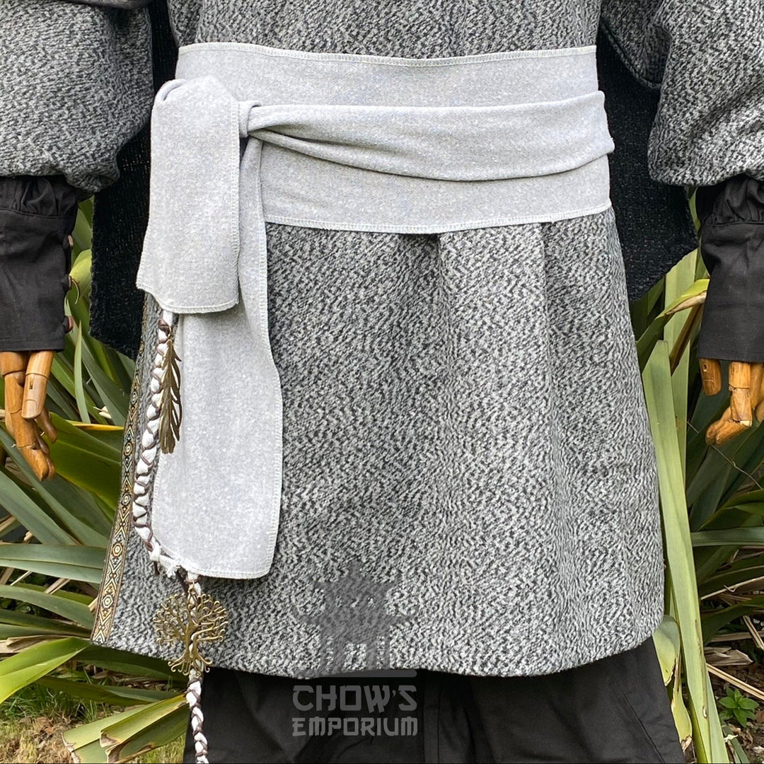 Arcane Warrior LARP Outfit Set- 4 Pieces (Tunic, Hood, Trousers & Sash)