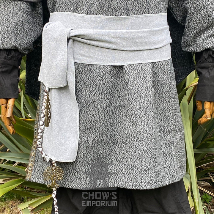 Arcane Warrior LARP Outfit Set- 4 Pieces (Tunic, Hood, Trousers & Sash)