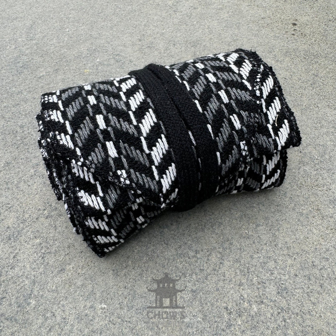 Black & White Herringbone Sash