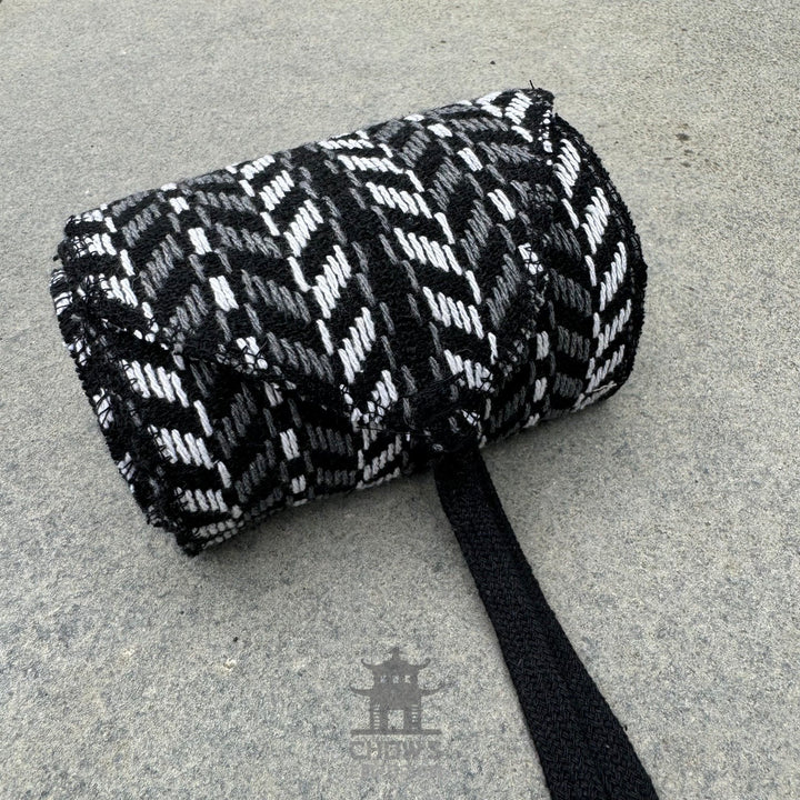 Black & White Herringbone Sash