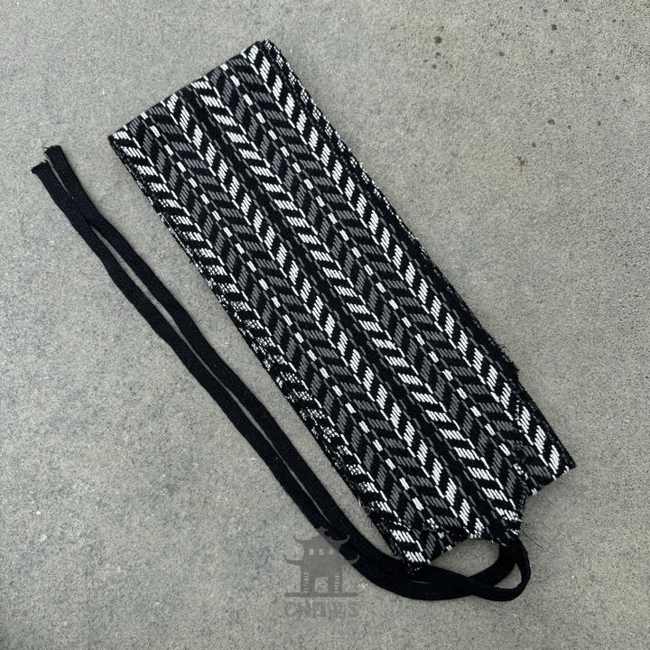 Black & White Herringbone Sash