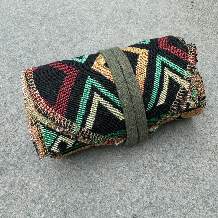 Green Aztec Cotton Leg Wraps