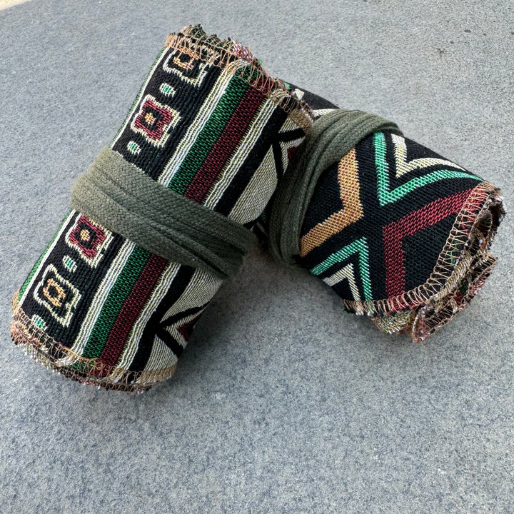 Green Aztec Cotton Leg Wraps