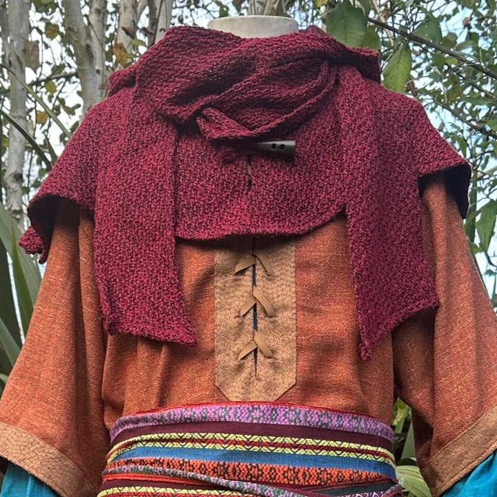 Medieval Pedlar Set - 5 pieces (Tunic, Under Tunic, Trousers, Hood, Sash)