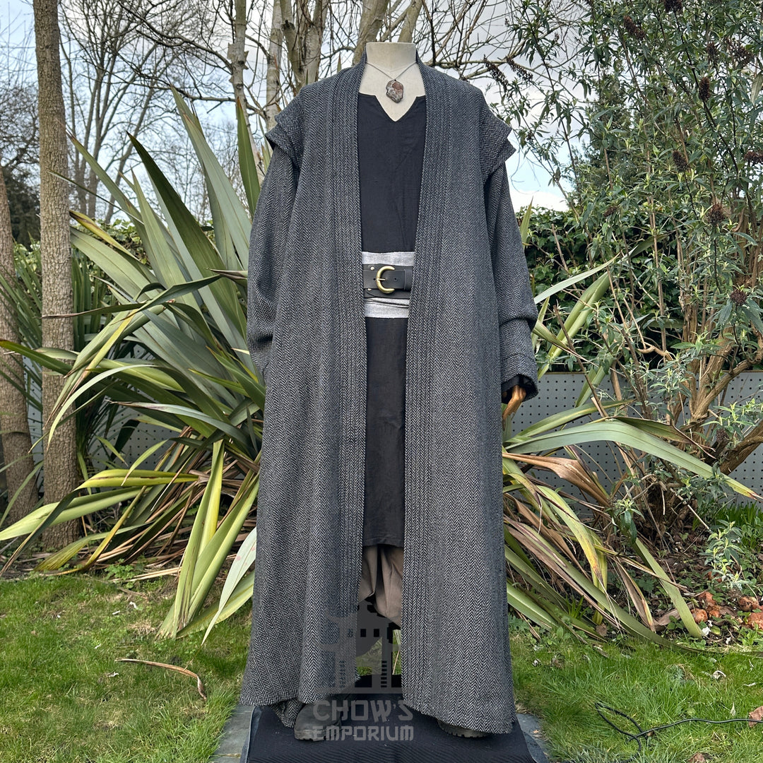 Noble Robe in Grey Herringbone