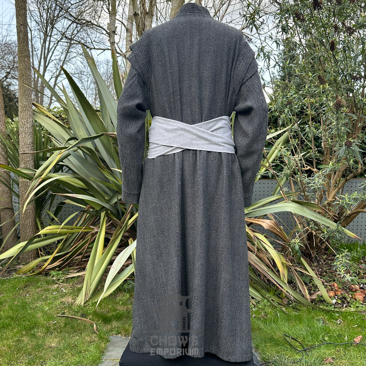 Noble Robe in Grey Herringbone