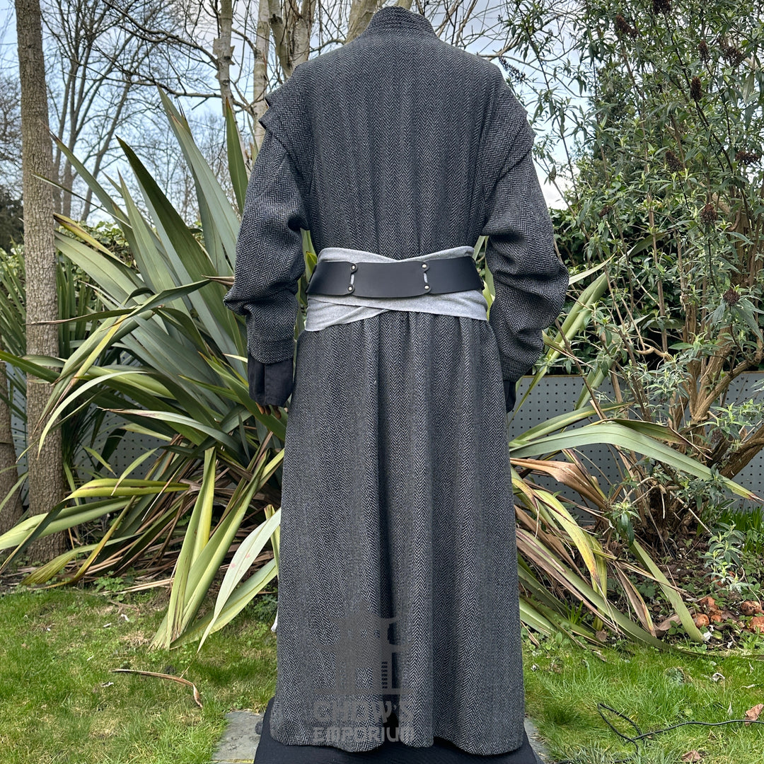 Noble Robe in Grey Herringbone