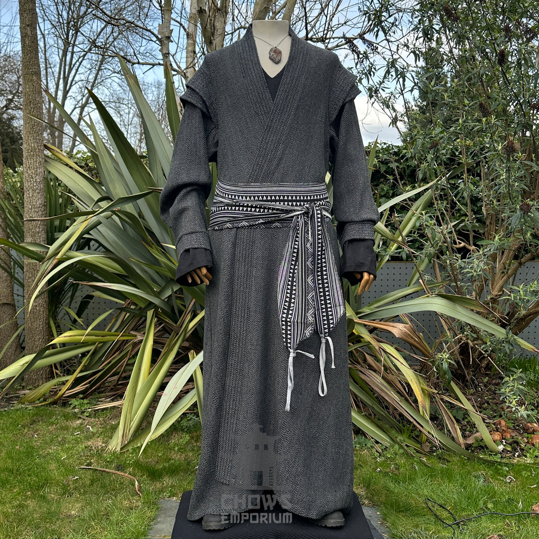 Noble Robe in Grey Herringbone