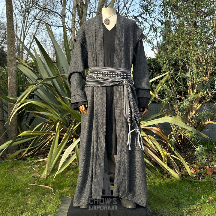 Noble Robe in Grey Herringbone