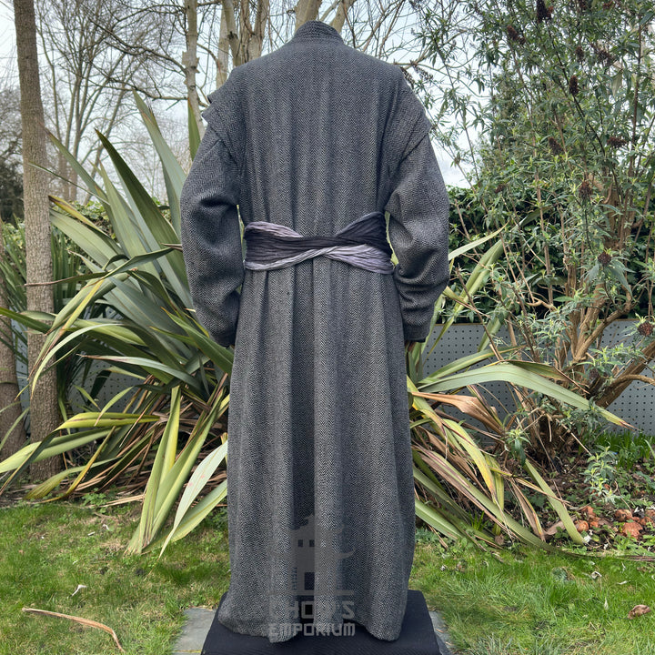 Noble Robe in Grey Herringbone