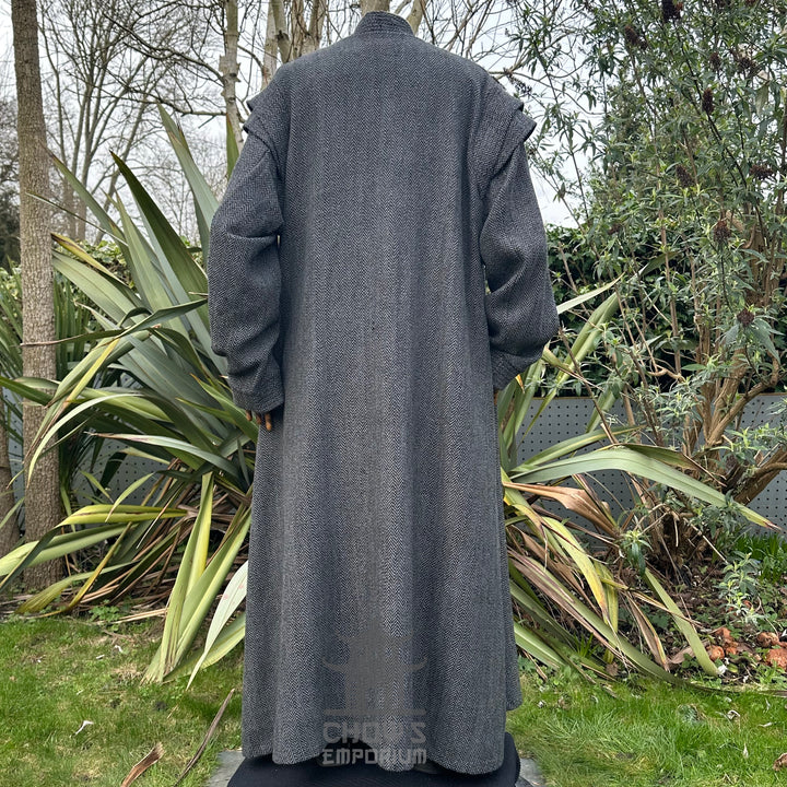 Noble Robe in Grey Herringbone