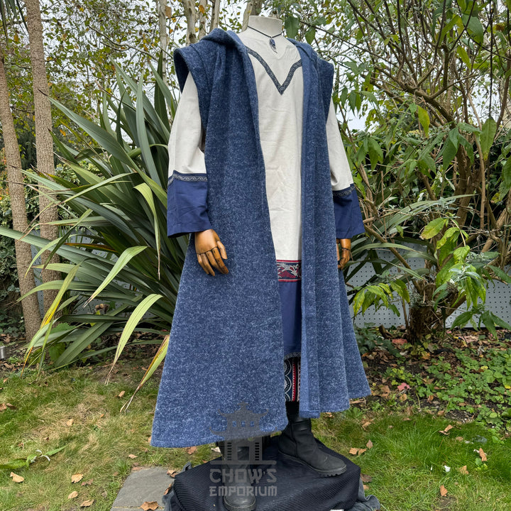 Blue Hooded Waistcoat