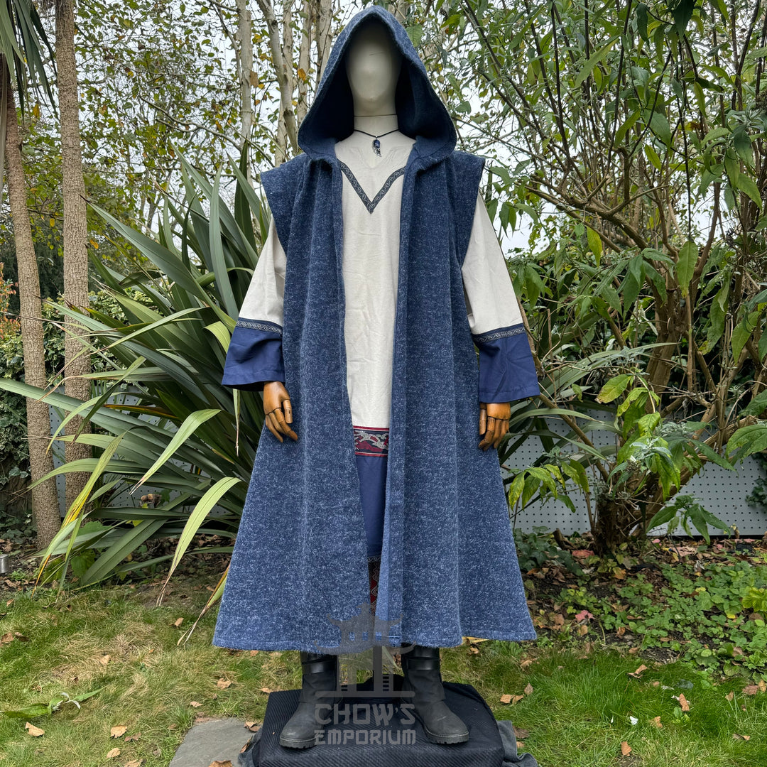 Blue Hooded Waistcoat