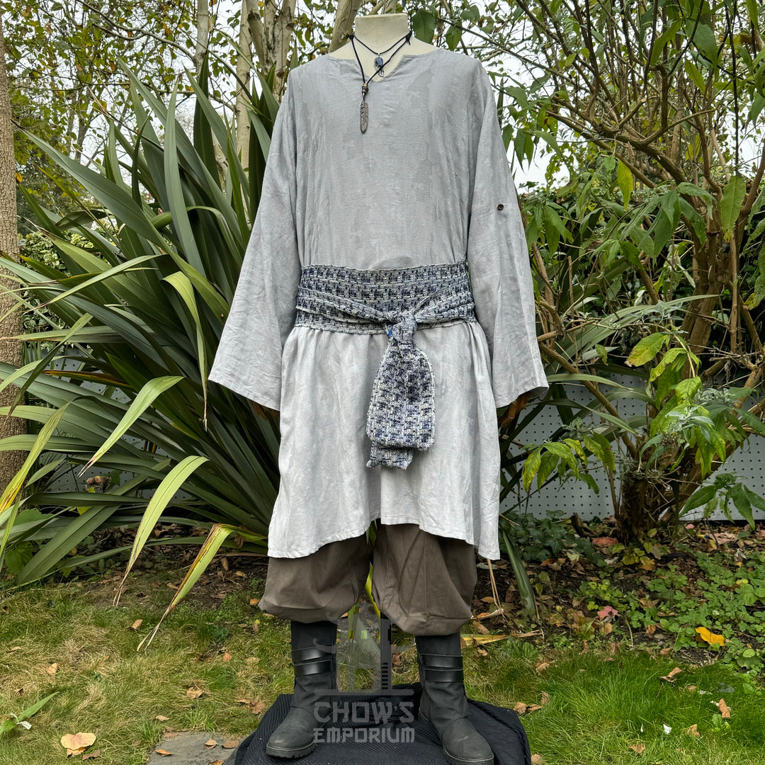 Elven Sage Outfit Set - 6 Pieces (Tunic, Waistcoat, Pants, Sash, Armwraps, Necklace)