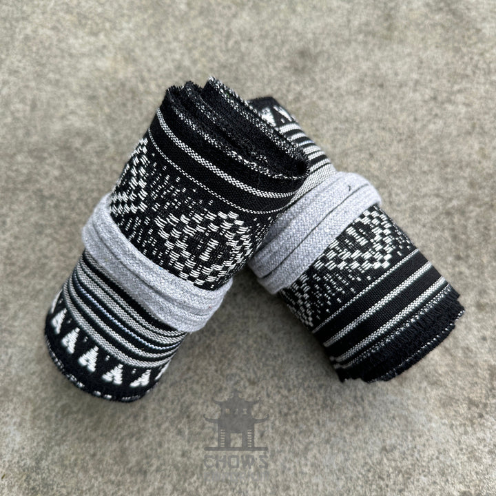 Black & White Multi Pattern Cotton Leg Wraps