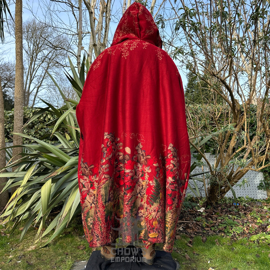 Crimson Noble Fur-Lined Cloak