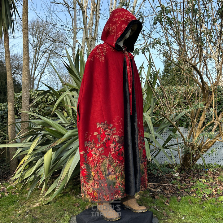 Crimson Noble Fur-Lined Cloak