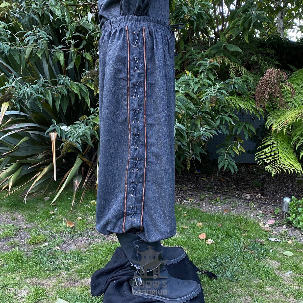 LARP Basic Outfit - 3 Pieces Green &amp; Black (Tunic, Trousers and Sash)