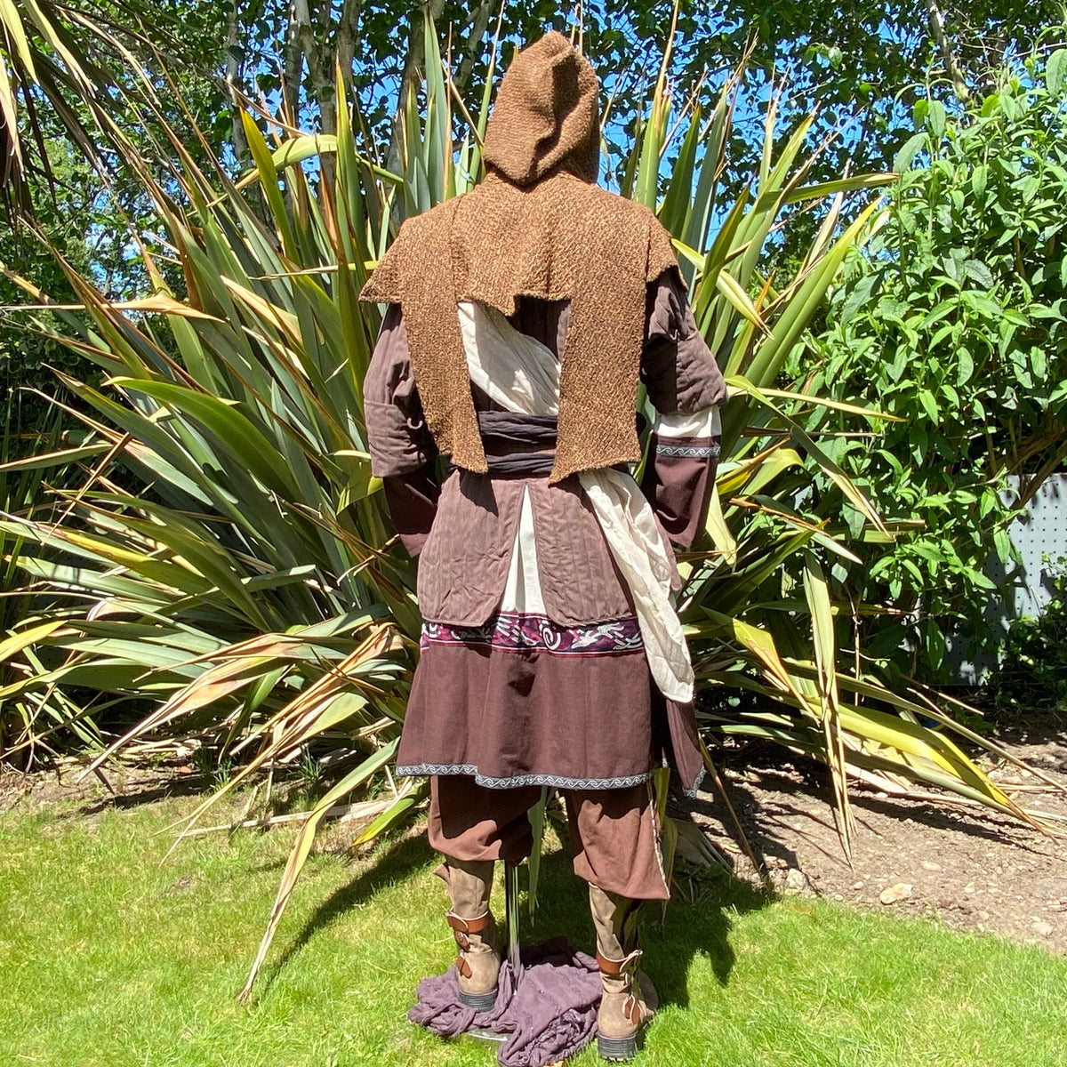 Viking Tunic in White & Brown