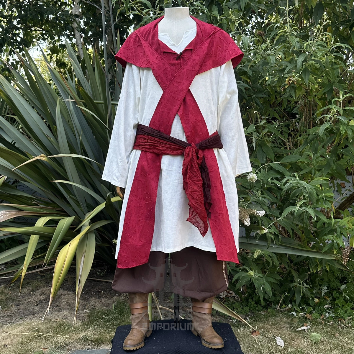 Red Lightweight Scarf Hood