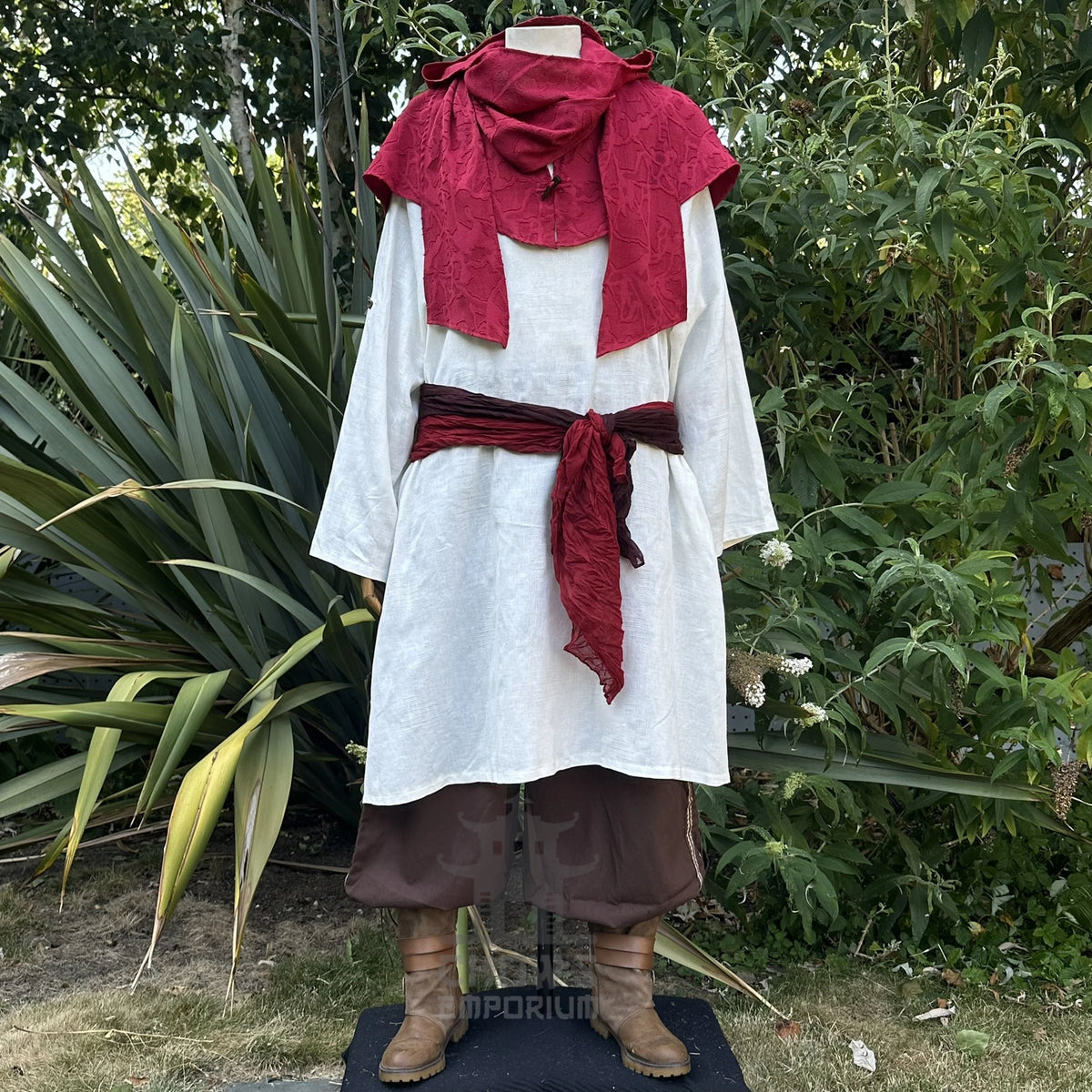 Red Lightweight Scarf Hood