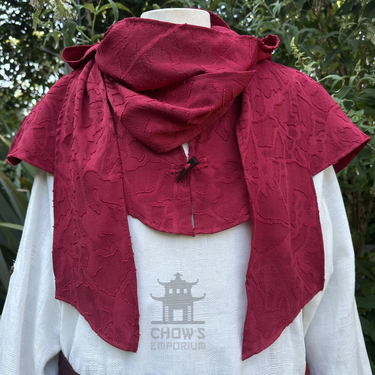Red Lightweight Scarf Hood