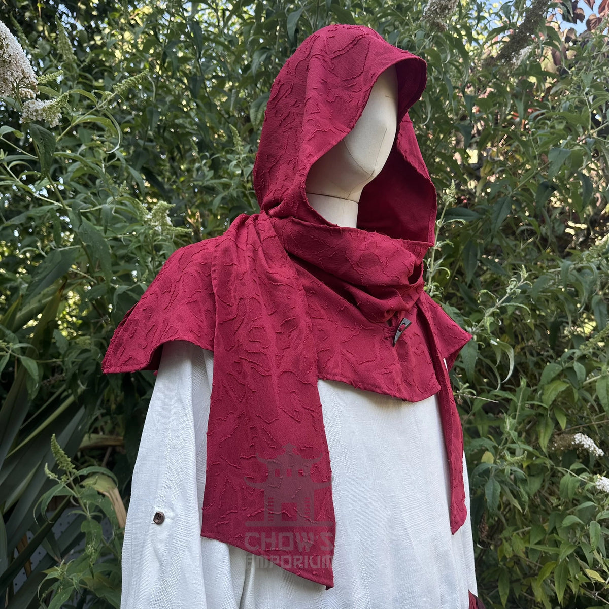 Red Lightweight Scarf Hood