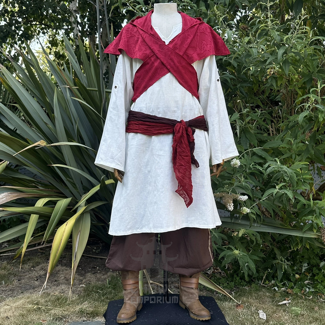 Red Lightweight Scarf Hood