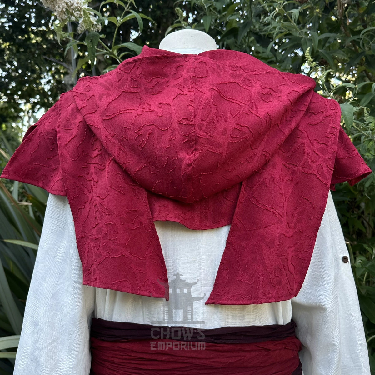 Red Lightweight Scarf Hood