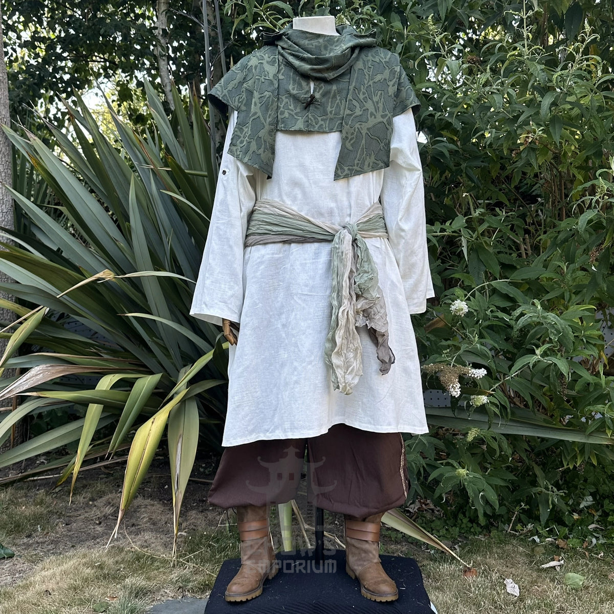 Green Lightweight Scarf Hood